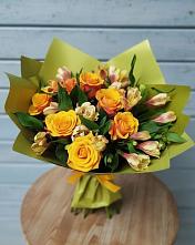Букет цветов из:  Альстромерии и Розы в Большегривском