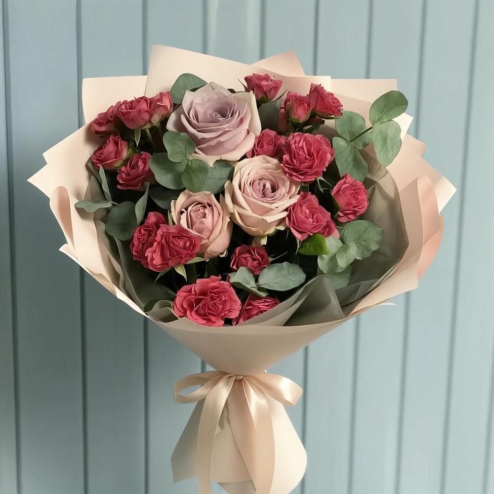 Букет цветов из: Гвоздики и Розы в Большегривском