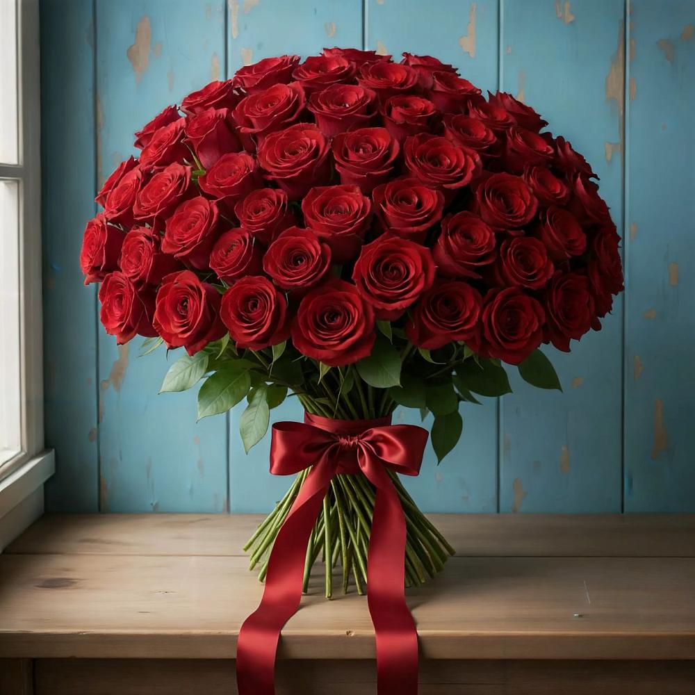 Букет Красные розы Блэк Меджик в Большегривском