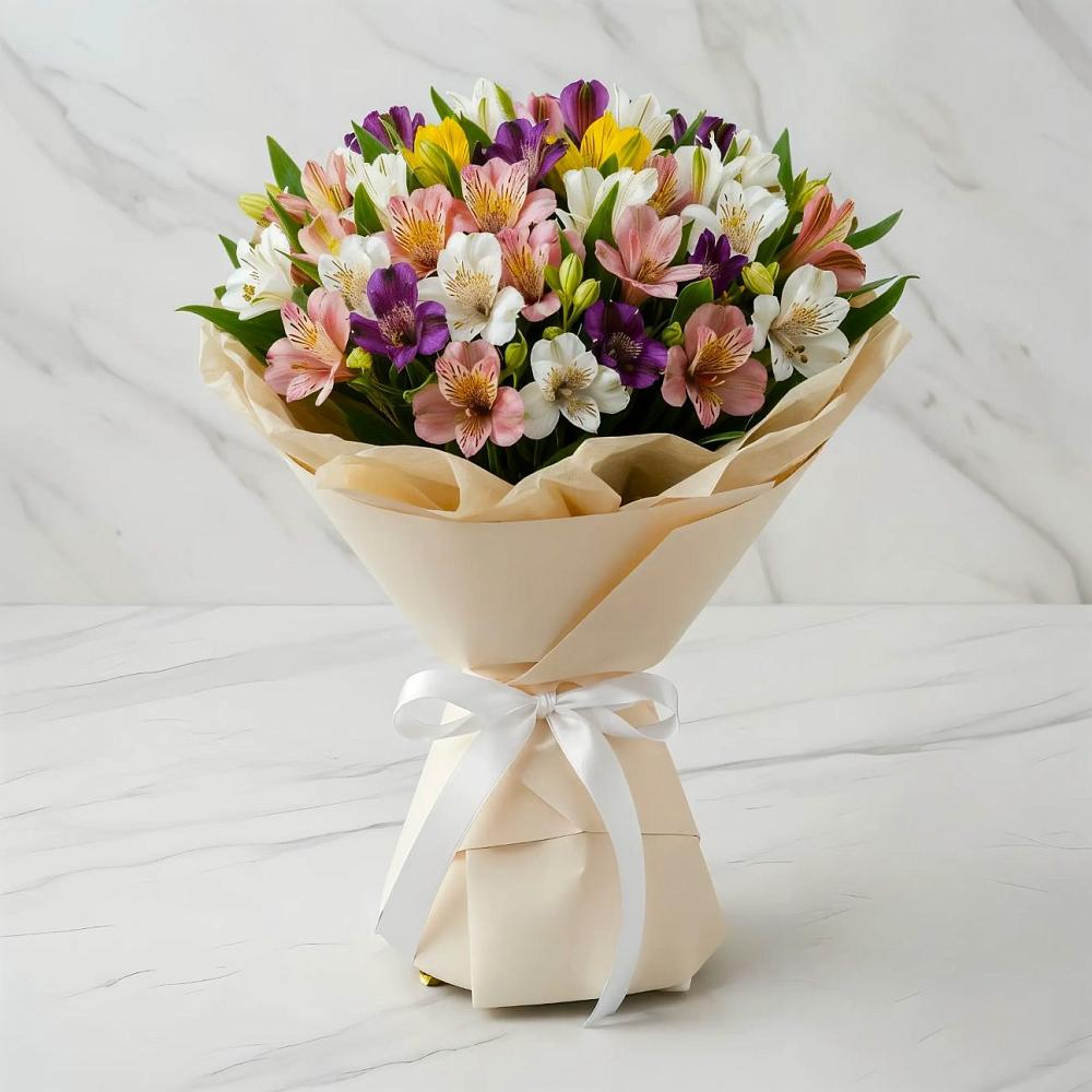 Букет цветов из: Альстромерии в Большегривском