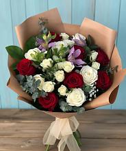 Букет цветов из:  Розы и Альстромерии #REPLACE_PRED# Большегривском