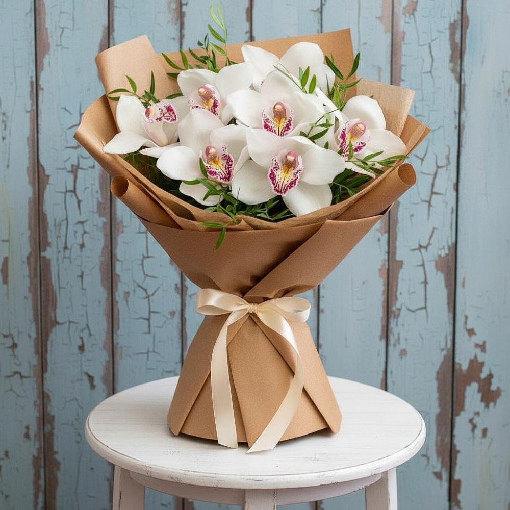 Букет цветов из: Орхидеи и Розы в Большегривском