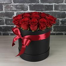 Цветочная композиция из Розы в шляпной коробке в Большегривском