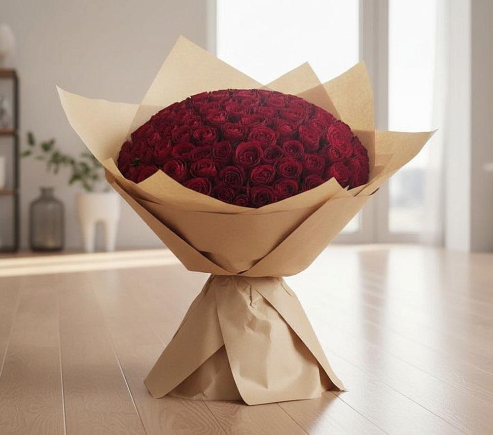 Букет 101 Красная роза в Большегривском