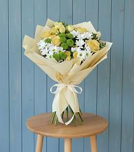 Букет цветов из:  Хризантемы и Розы в Большегривском