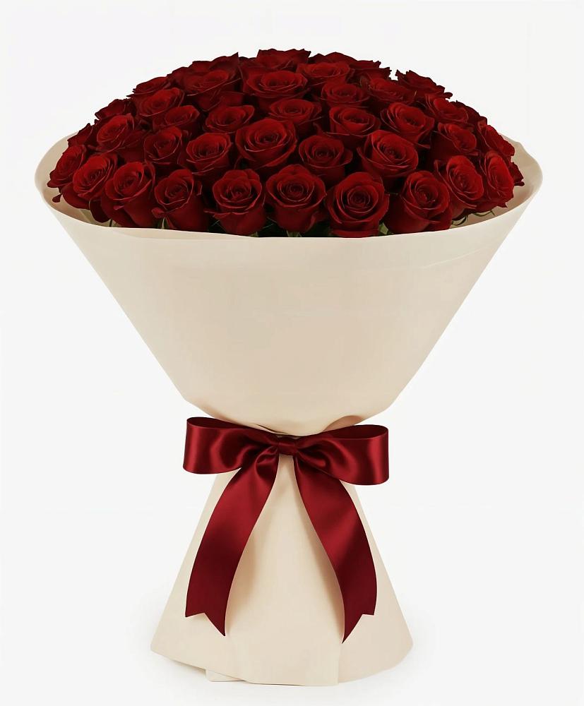 Букет 101 Бордовая роза Блэк Бакарра в Большегривском