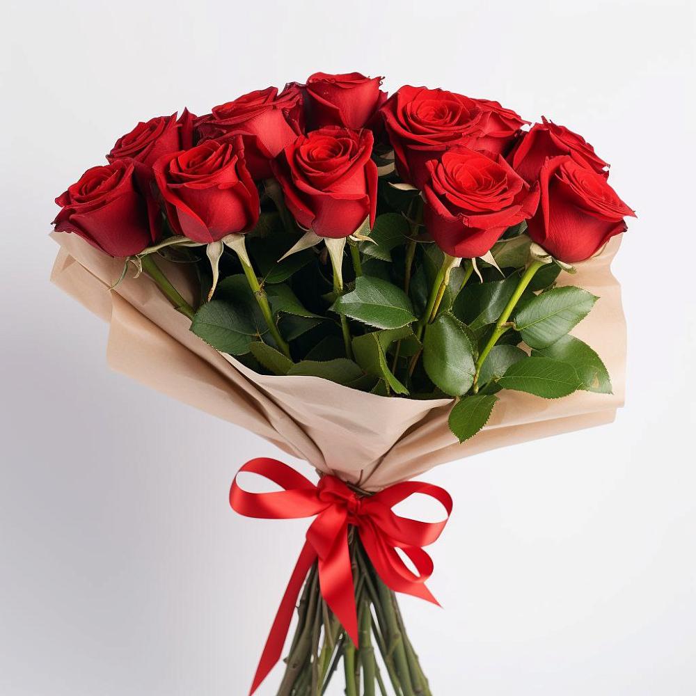 Букет 11 Красных роз Эдлесс Лав в Большегривском